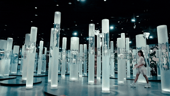 Visitors exploring the immersive digital exhibitions at the Wuxi Intangible Cultural Heritage Park