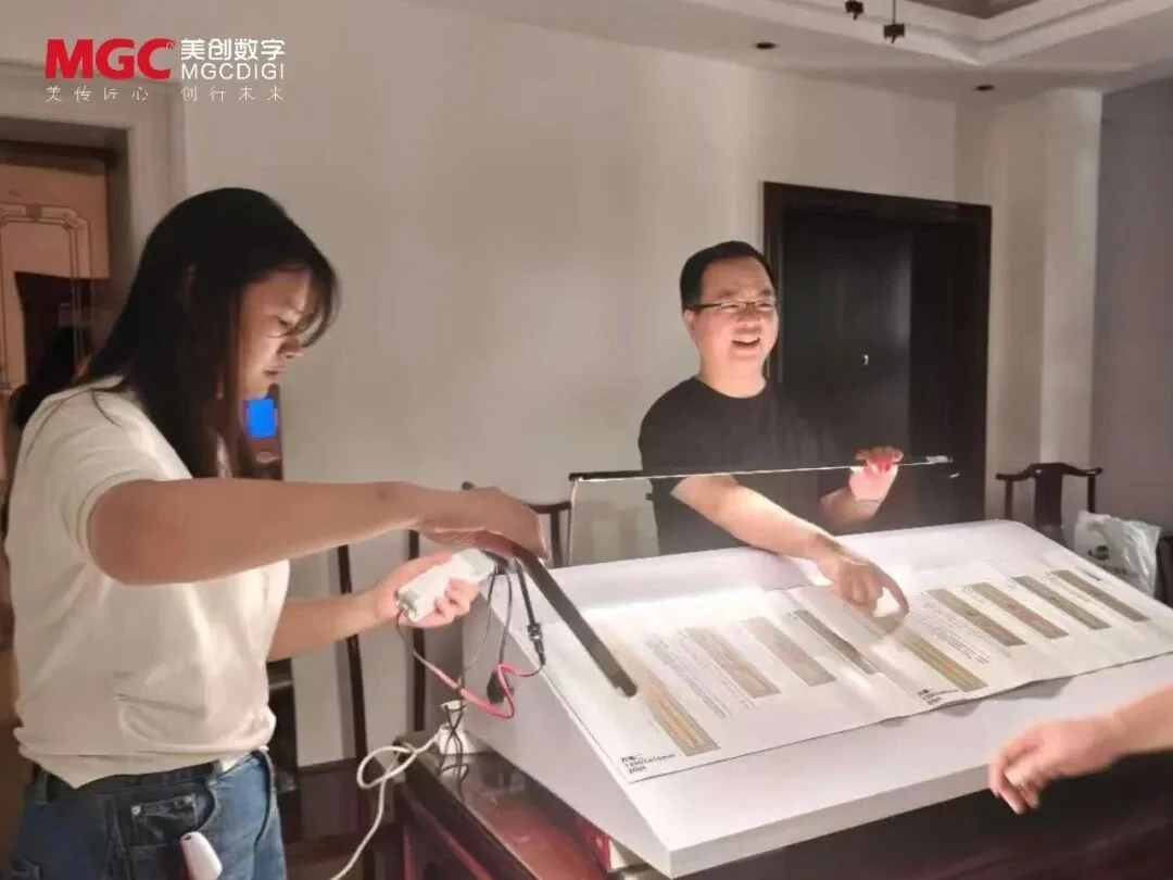 Testing viewing angles for the display cases
