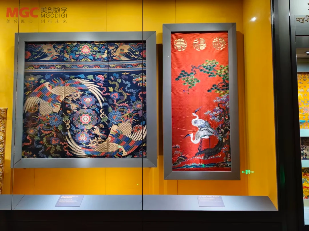 丝绸文物展示细节
